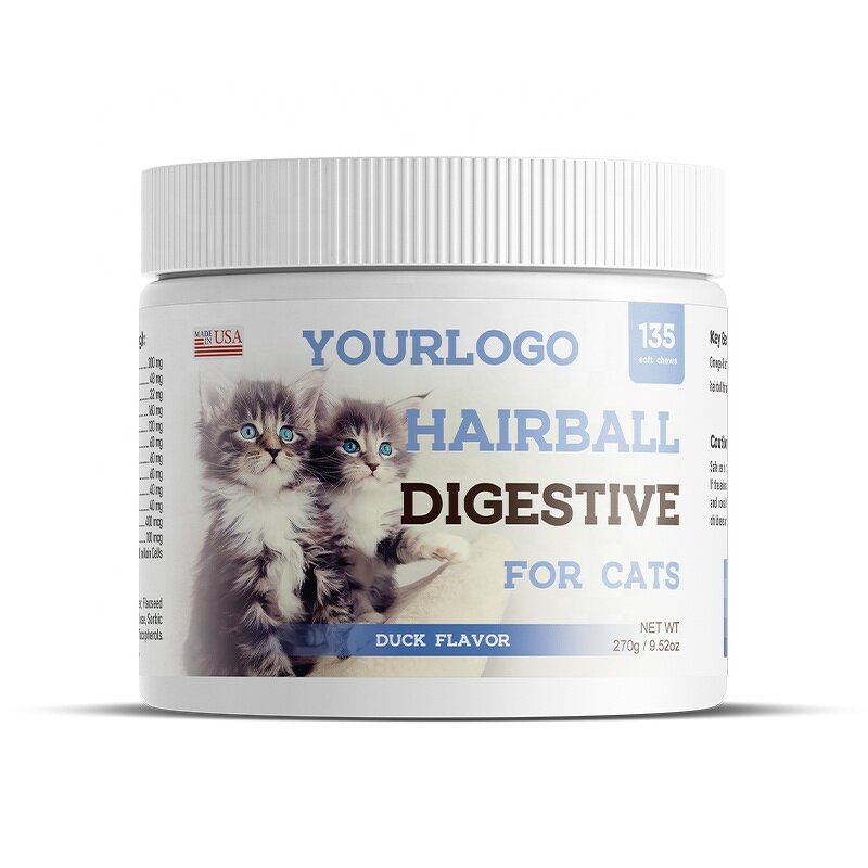 Cat Probiotic Supplement - Manufacturer - ODM OEM Skin Coat Hairball Relief Digestive Aid