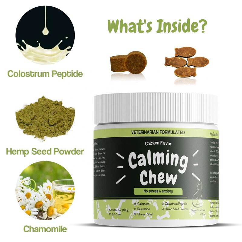 Cat Hemp Oil Supplement - Manufacturer - Private Label Organic Chamomile Colostrum Peptide