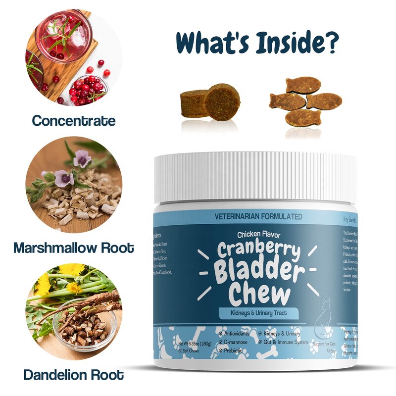 Cat Urinary Supplement - Manufacturer - Private Label Cranberry Acetylglucosamine Probiotic