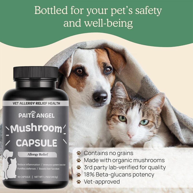 Pet Immune Capsule - Manufacturer - Organic Mushroom Anti Inflammatory Liver Detox Allergy