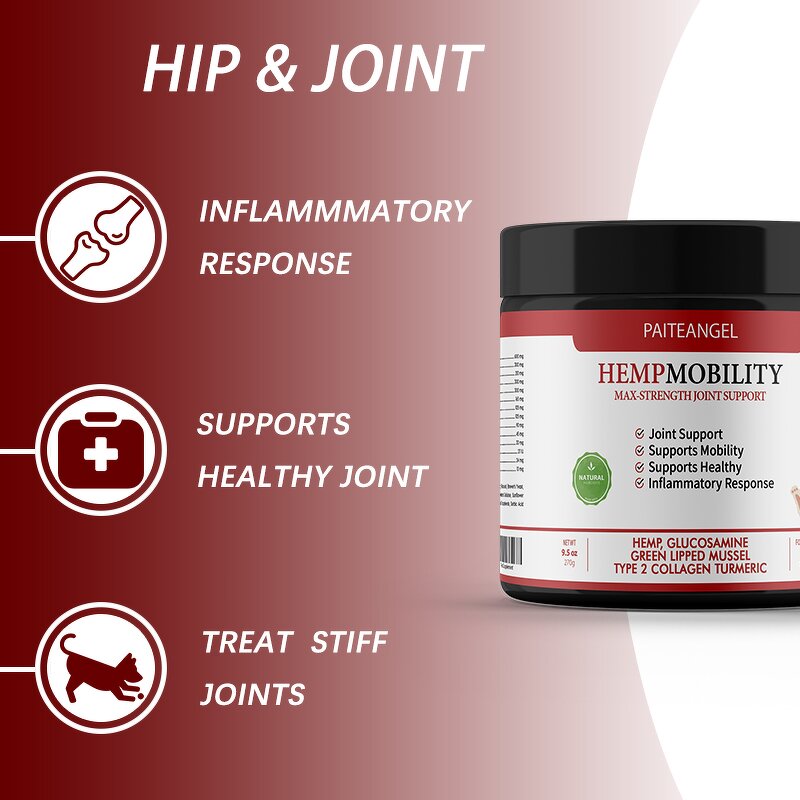 Organic Dog Joint Supplement - Manufacturer - Glucosamine Reduce Discomfort Improve Mobility