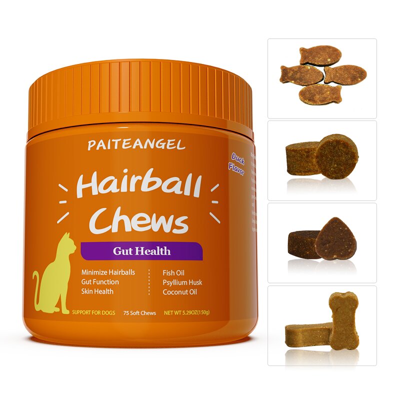 Cat Hairball Control Chews - Manufacturer - OEM/ODM Natural Omega 3 6 Fatty Acids Remedy Aid
