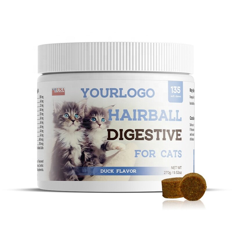 Cat Probiotic Supplement - Manufacturer - ODM OEM Skin Coat Hairball Relief Digestive Aid