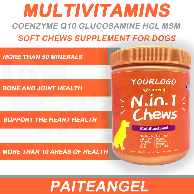 Dog Vitamin Supplement - Manufacturer - OEM&ODM N in 1 Glucosamine HCL Minerals Private Label