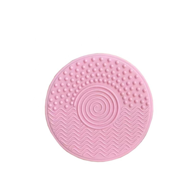 Brush Cleaner Mat Manufacturer - Pink Silicone Facial Cleansing Pad