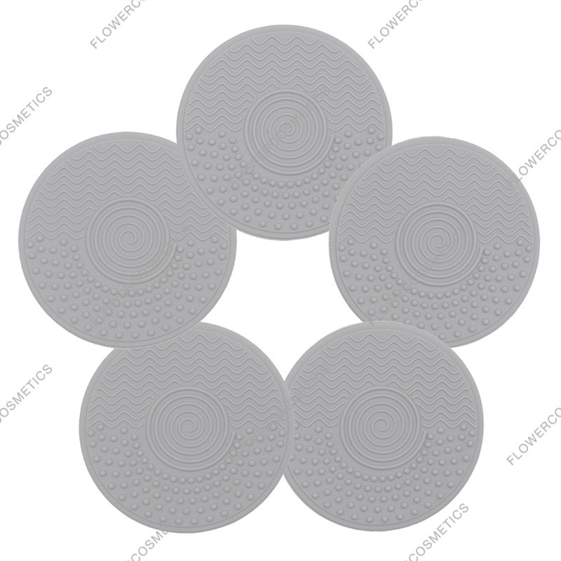 Makeup Brush Mat Supplier - Gray Silicone Cleaning Pad for Brushes