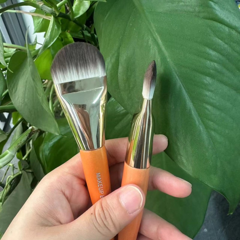 Makeup Brush Manufacturer - Vegan Wood Handle Foundation Brush