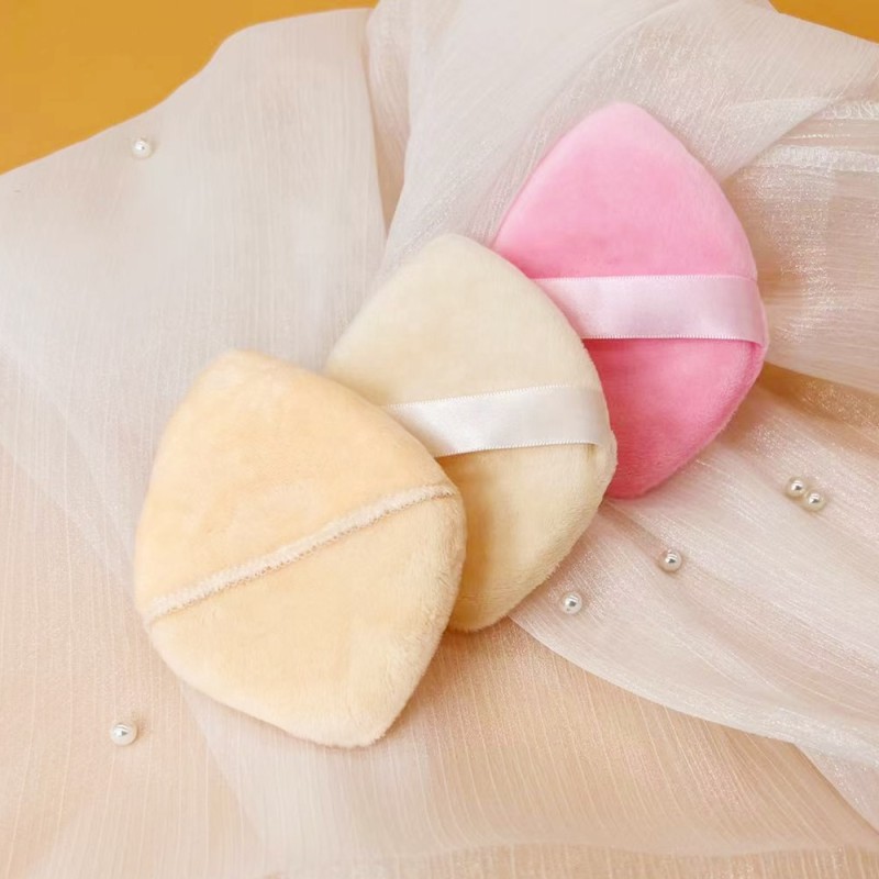 Powder Puff Supplier - Custom Logo Colorful Microfiber Flocking Puff