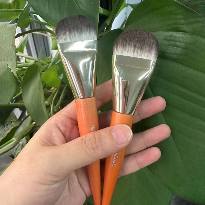 Makeup Brush Manufacturer - Vegan Wood Handle Foundation Brush