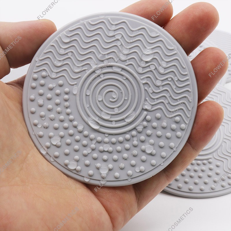 Makeup Brush Mat Supplier - Gray Silicone Cleaning Pad for Brushes