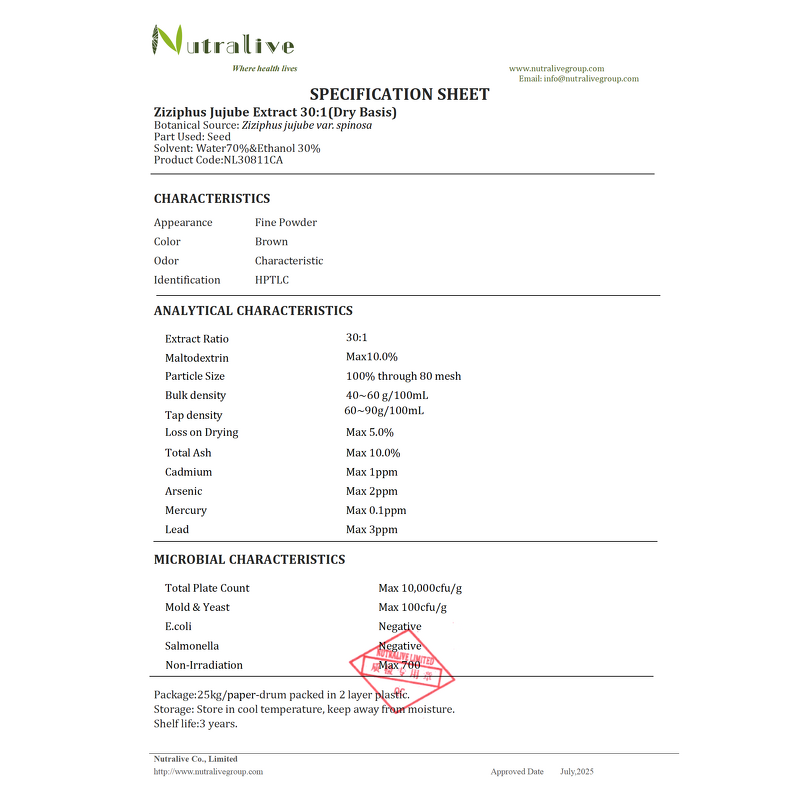 Ziziphus Jujube Extract Manufacturer - 30:1 & Bulk ISO HALAL