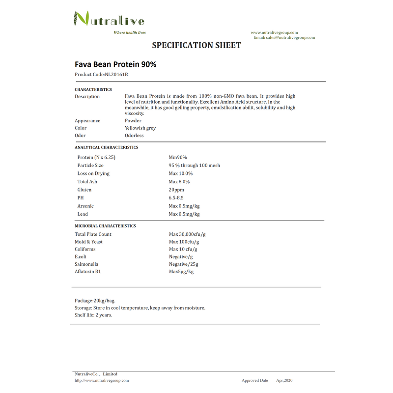 Fava Bean Protein Manufacturer - Organic 90% Protein & Non-GMO