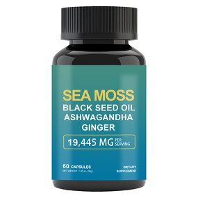 Sea Moss Extract Capsule - Manufacturer - Burdock Bladderwrack Mix 90 Capsules Custom Label