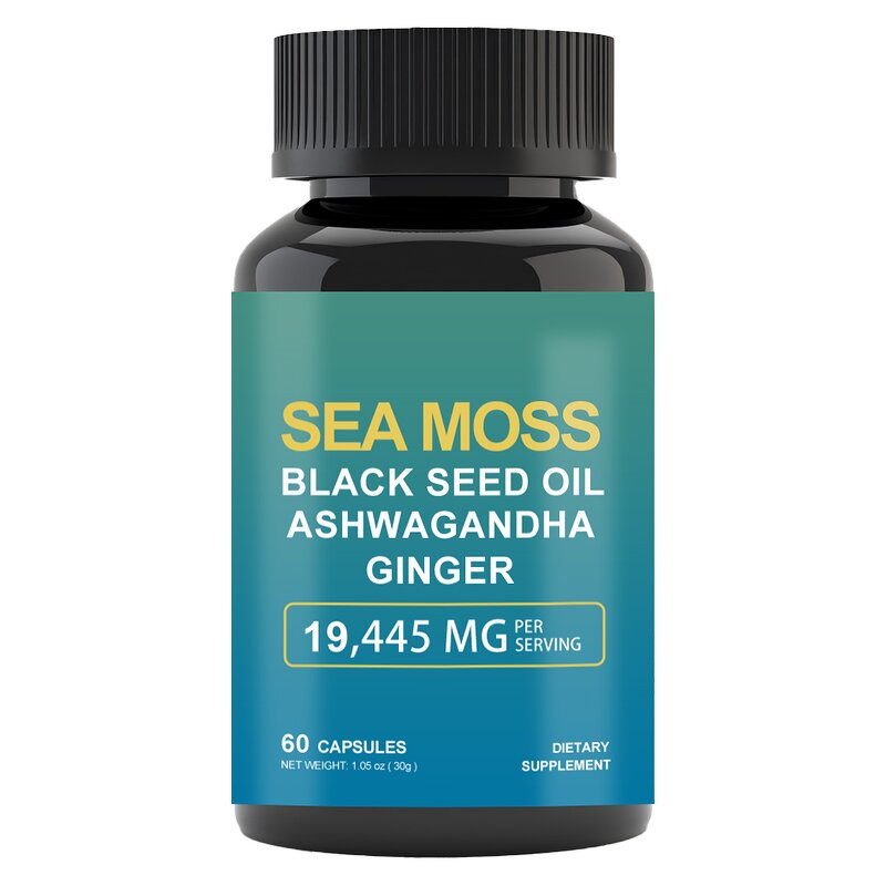 Sea Moss Extract Capsule - Manufacturer - Burdock Bladderwrack Mix 90 Capsules Custom Label