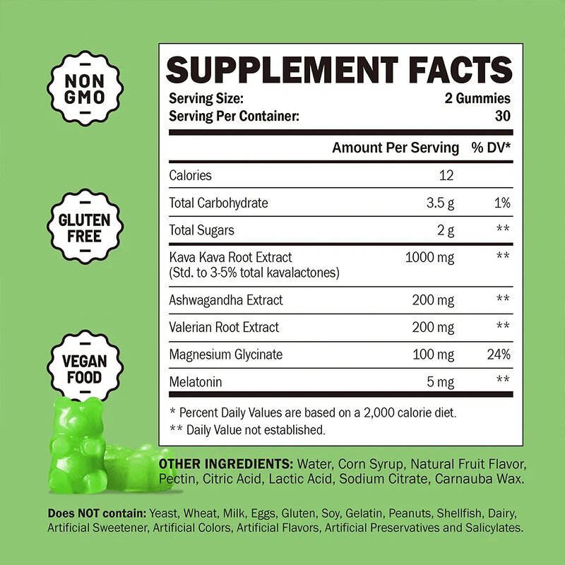 Kava Kava Gummies - Manufacturer - 30% Kavalactones Root Extract Health Care Gummies