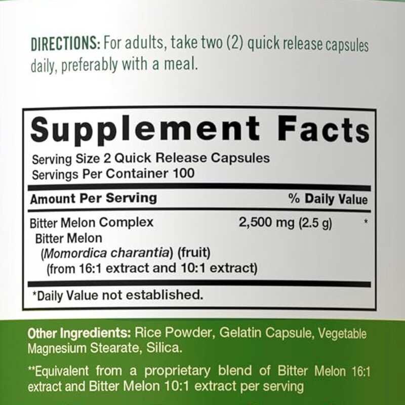 Bitter Melon Capsules - Manufacturer - 60/90/120/200pcs Herbal Extract Vegan Bulk Wholesale