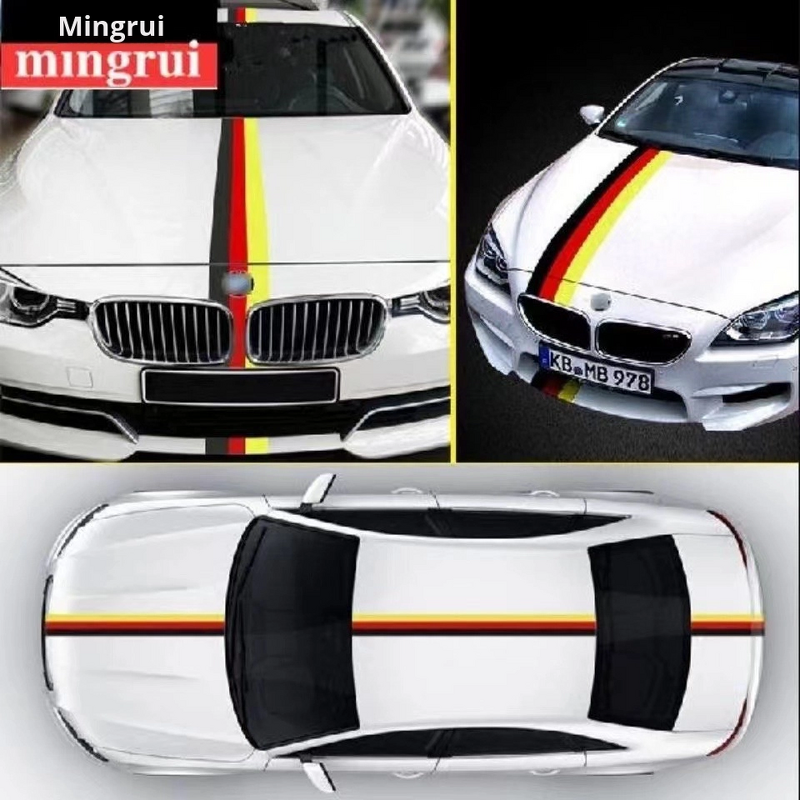 Car Hood Protective Sticker - Manufacturer - Three-Color Flag Scratch Cover 1-Year Durability