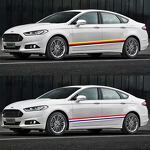 Car Hood Protective Sticker - Manufacturer - Three-Color Flag Scratch Cover 1-Year Durability