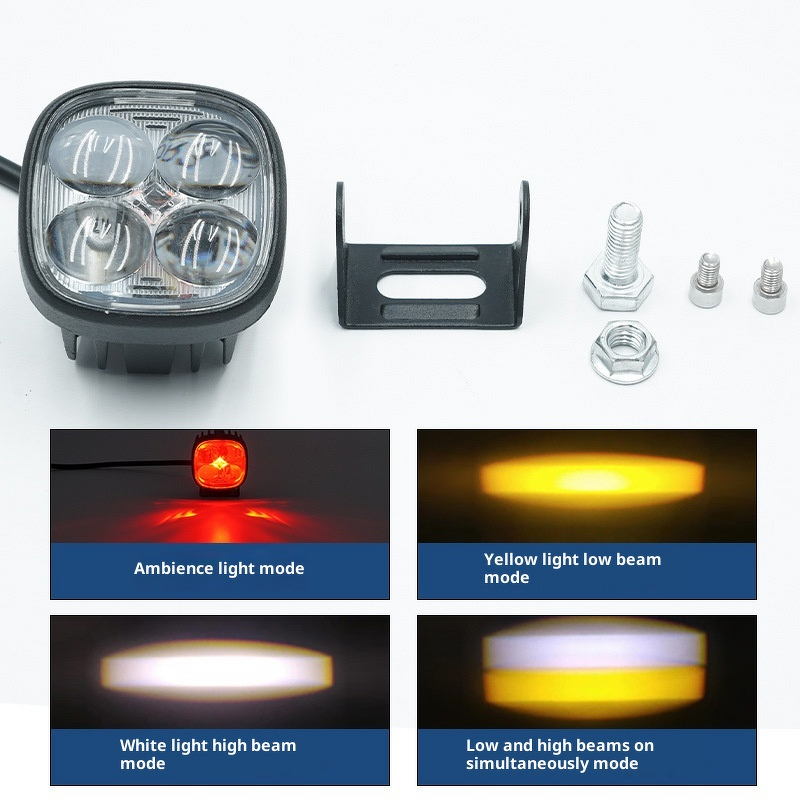 Car LED Spotlight - Manufacturer - Four-Leaf Clover 4-Lens Waterproof for Car Motorcycle 1-Year Warranty