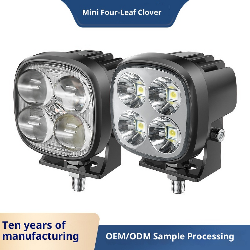 Car LED Spotlight - Manufacturer - Four-Leaf Clover 4-Lens Waterproof for Car Motorcycle 1-Year Warranty