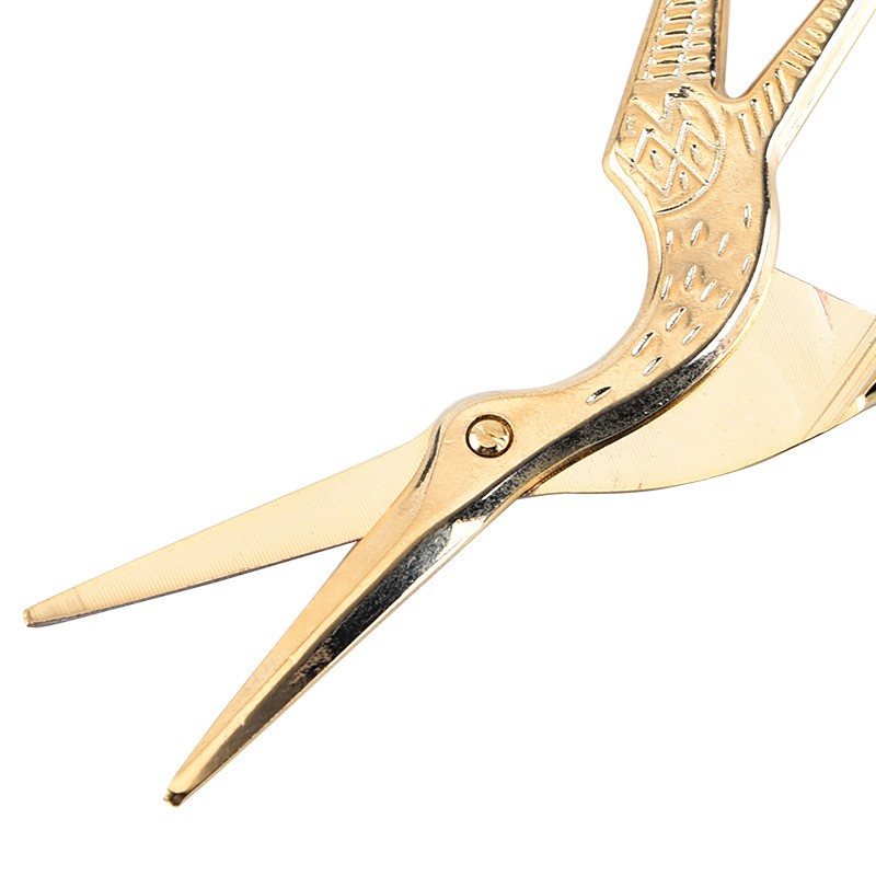Tea Bags Scissors Supplier - Stainless Steel Gold-Plated Crane