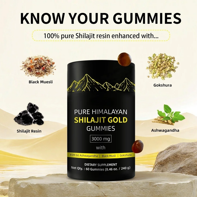 Shilajit Gummies Manufacturer - Pure Resin 3000mg with Fulvic Acid