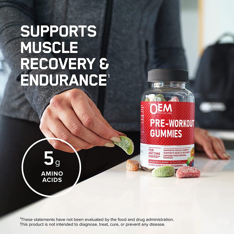 Energy Amino Acid Gummy - Manufacturer - Custom Factory Adult Sports Fitness Pregnant Nutrition