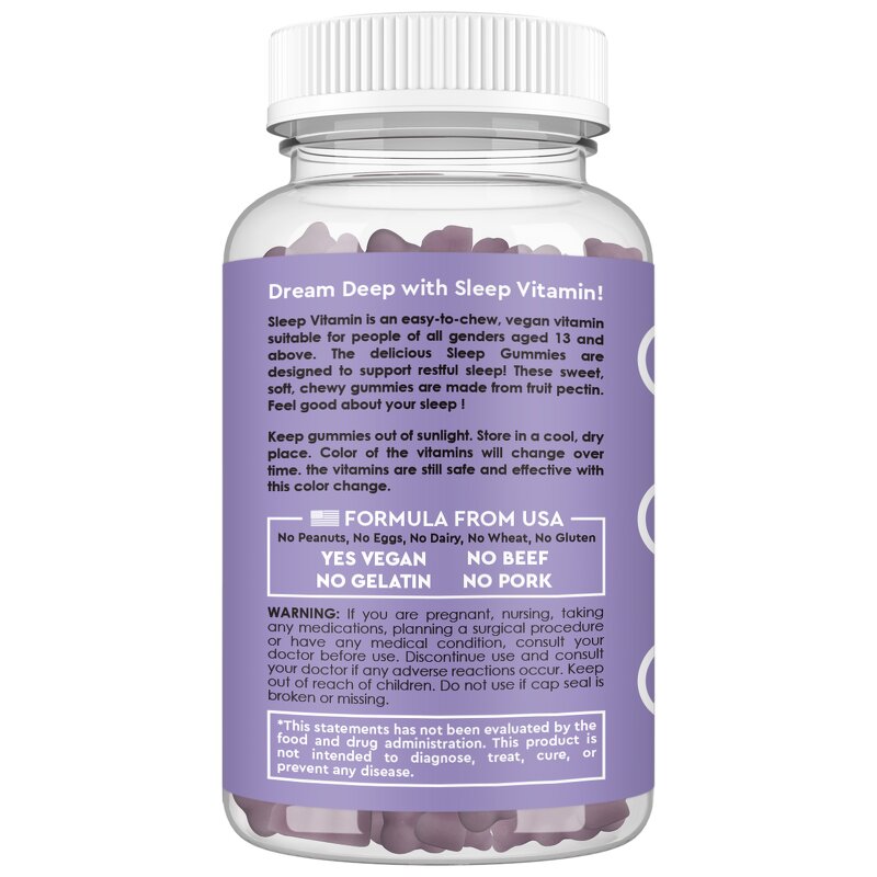 Melatonin Sleep Gummy - Manufacturer - OEM Custom Vitamin Healthcare Sleep Support Gummy