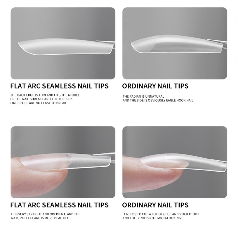 Nail Forms Factory - 308pcs Crystal Extension Gel Tips