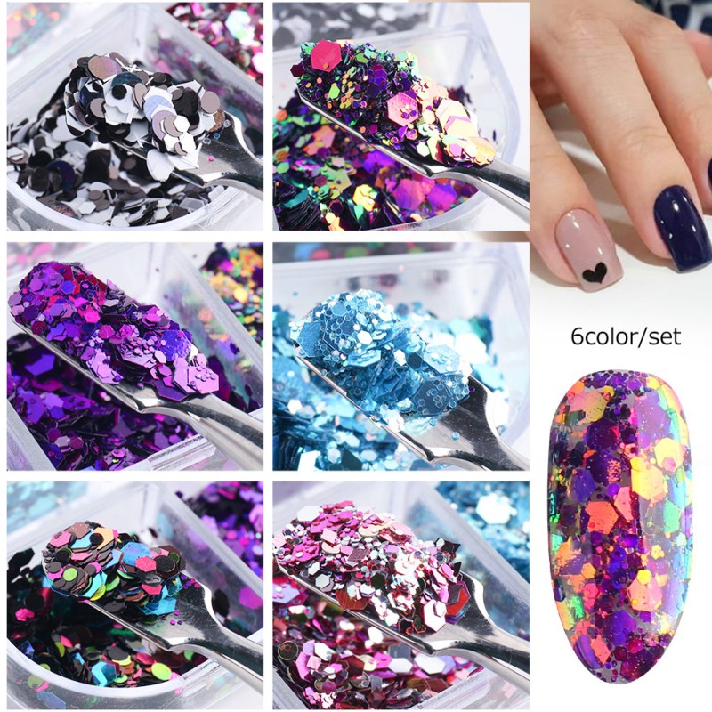 Acrylic Powder Manufacturer - 10ml 21 Colors Laser Glitter