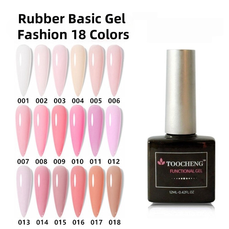 Rubber Base Gel Wholesale - 18 Colors Long Lasting Nail Gel