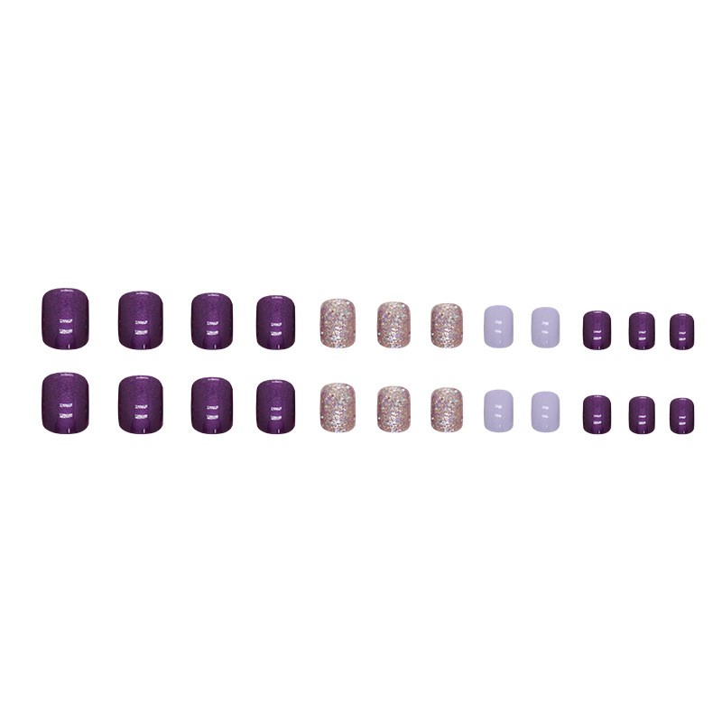 Press on Nails Factory - Purple Beauty Fashion False Nails