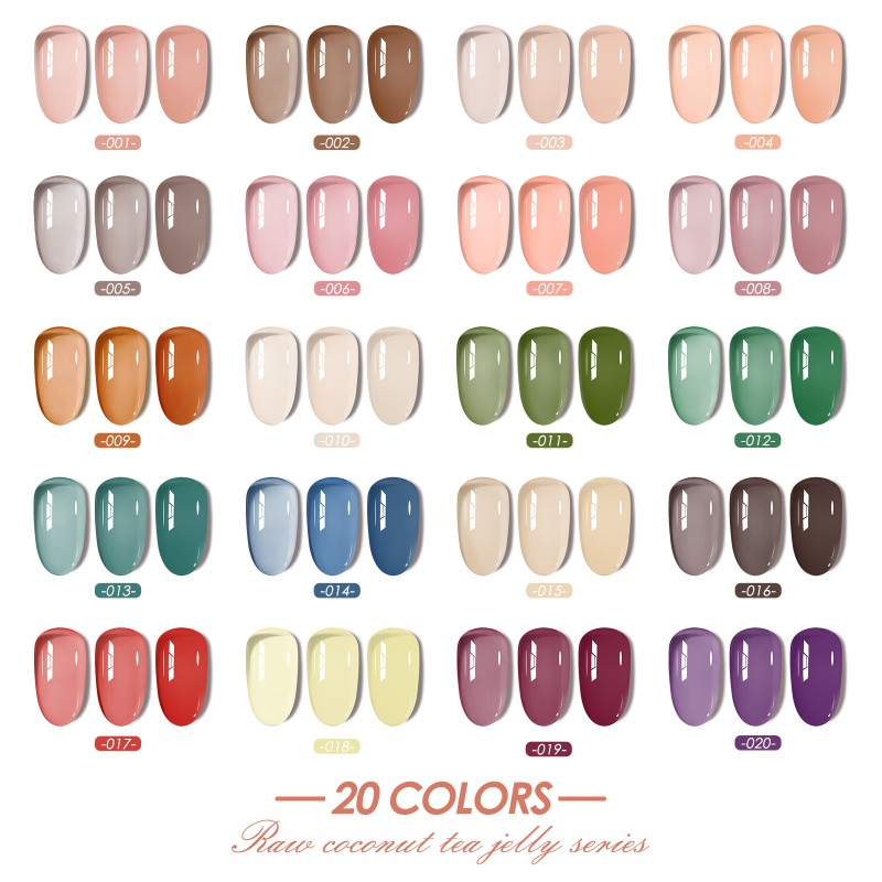 Nail Art Gel Wholesale - Multi Color Raw Coconut Tea