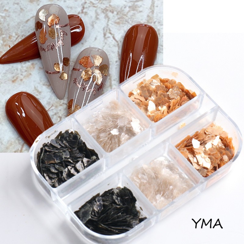 Nail Sequin Factory - 12 Grids Fluorescent Round Sequins