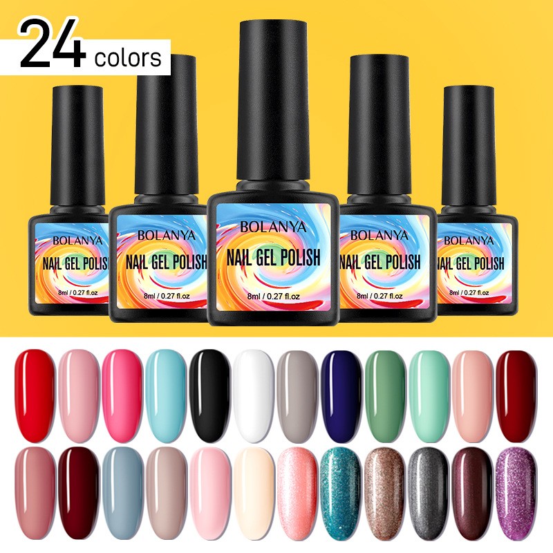 Bouncy Gel Factory - 12 Colors Shattered Diamonds Polish