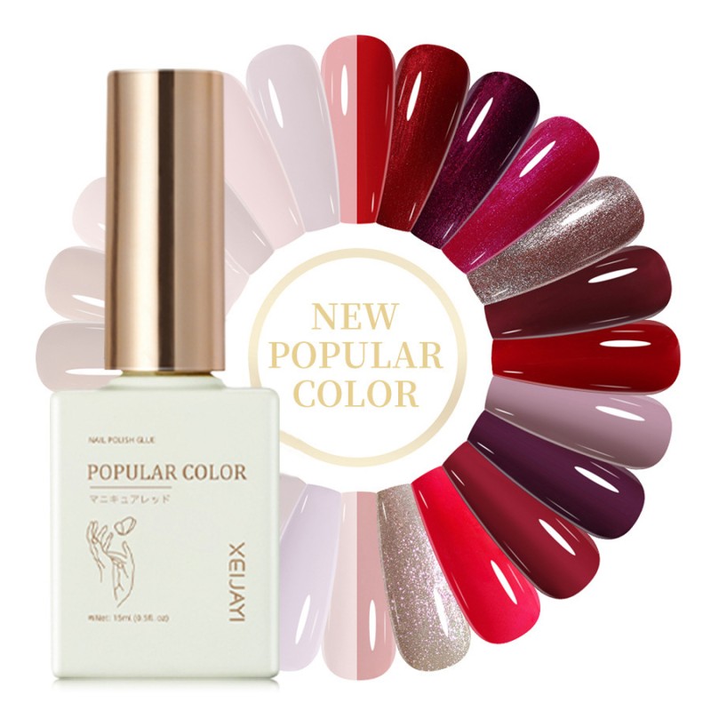 Nail Tips Factory - Short Simple Glitter White Line