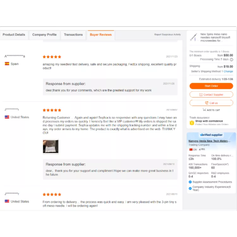 Soft Meso Needles Manufacturer - 34G 0.6-1.5mm 3pin Nano