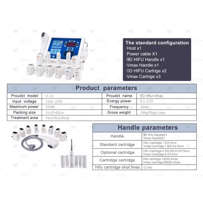 Portable Hifu Machine Supplier - 8 Cartridges Anti Aging
