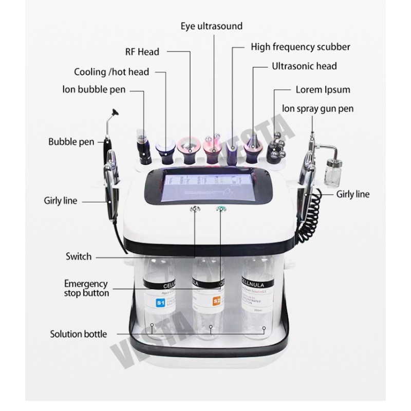 Portable RF Oxygen Machine Supplier - 11 in 1 Desktop ABS