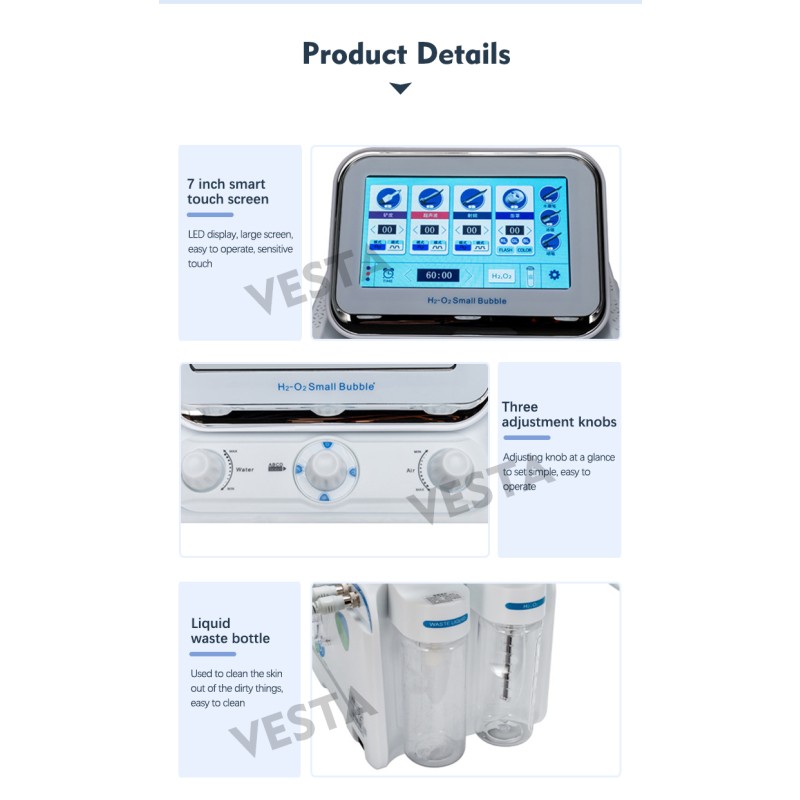 Oxyhydrogen Dermabrasion Machine Supplier - 7 in 1 H202 Oxygen Jet