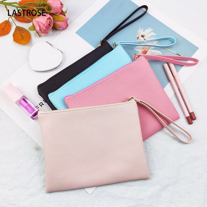 Makeup Bag Manufacturer - Women's Portable PU Leather Waterproof Case Silk Interior Customizable Print Logo Clutch for Travel Toiletries