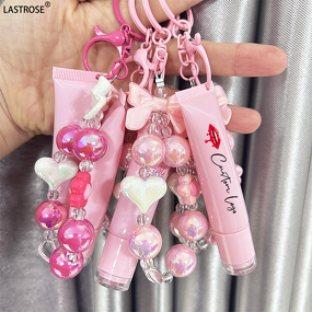 Lip Oil Manufacturer - Moisturizing Big Brush Makeup Lip Balm Vegan Fruit Flavor with Keychain & Private Label
