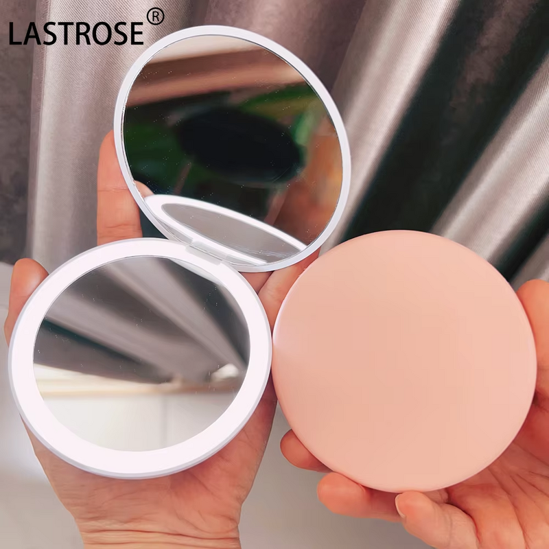 LED Mirror Manufacturer - Round Portable Handheld with Led Light & Factory Make logo