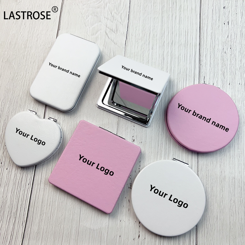 Cosmetic Mirror Manufacturer - DIY Make Your Own Logo Round Metal Frame Double-Sided Pocket with Double-Pocket Foldable Design