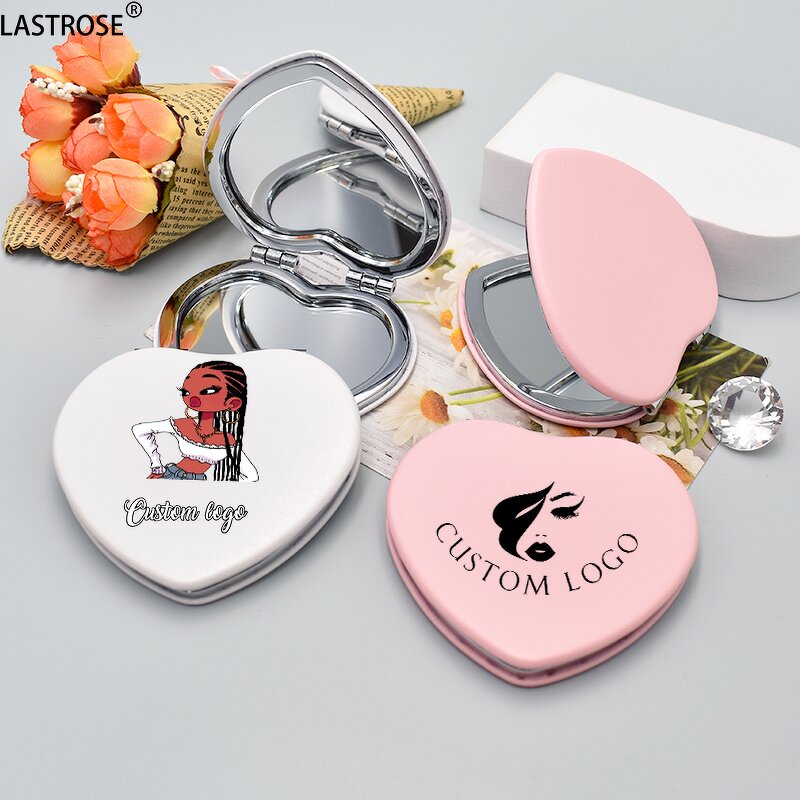 Cosmetic Mirror Manufacturer - Glitter Butterfly-shaped Mirror Print logo Double Sided Travel Compact Mini Pocket & Wholesale