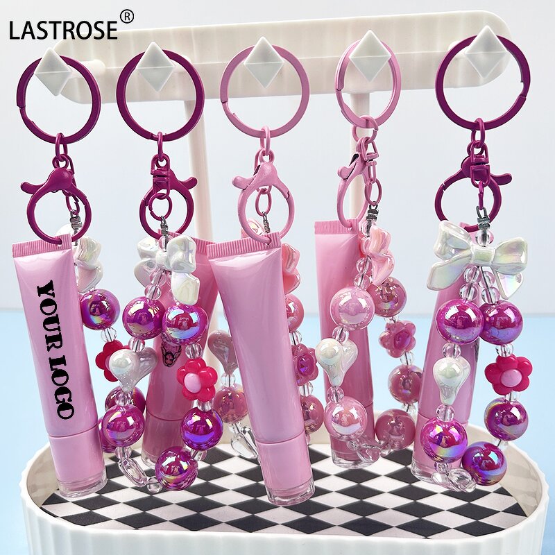 Lip Oil Manufacturer - Moisturizing Big Brush Makeup Lip Balm Vegan Fruit Flavor with Keychain & Private Label