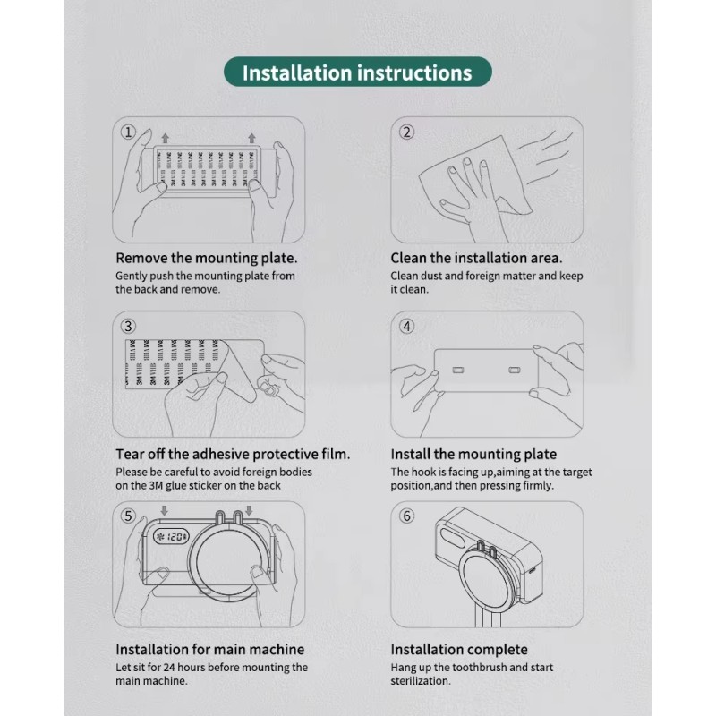 Toothbrush Sterilizer Manufacturer - UVC Wall Mounted Drying