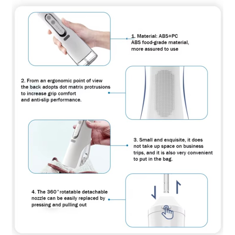 Electric Water Flosser Supplier - Portable Dental Irrigator Kit
