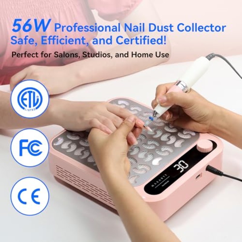 Nail Dust Collector Manufacturer - Professional Pink LED Display