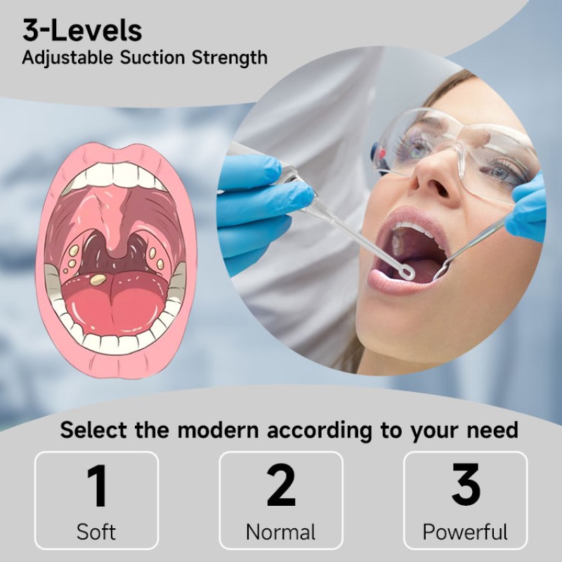 Tonsil Cleaner Factory - Custom Logo 5 Suction Nozzles